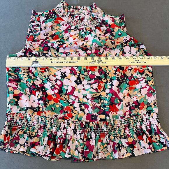 J. Crew Sleeveless Mock Ruffle Top - Fully Lined - Multicolor - Size 10 - Picture 7 of 11